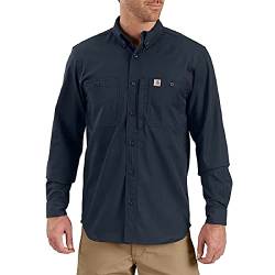 Carhartt, Herren, Rugged Professional™-Serie Lockeres, langärmliges Canvas-Arbeitshemd, Marineblau, M von Carhartt