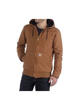 Carhartt, Herren, Weite, isolierte Freizeitjacke aus ausgewaschenem Segelleinen, Carhartt® Braun, M von Carhartt