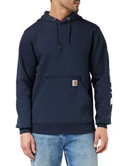 Carhartt, Herren, Weites, mittelschweres Sweatshirt mit Logo-Grafik auf dem Ärmel, Marineblau neu, M von Carhartt