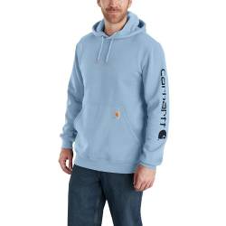 Carhartt, Herren, Weites, mittelschweres Sweatshirt mit Logo-Grafik auf dem Ärmel, Nebelblau, M von Carhartt