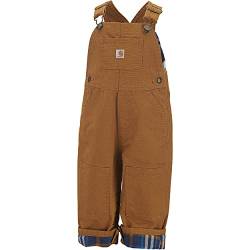 Carhartt Baby Boys' Canvas Overall Flannel Lined, Brown, 6 Months von Carhartt