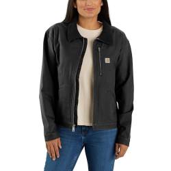 Carhartt Damen Arbeitsjacke Relaxed Fit Canvas Detroit, Farbe:black, Größe:M von Carhartt