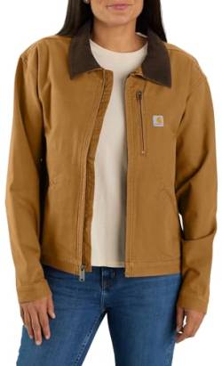 Carhartt Damen Arbeitsjacke Relaxed Fit Canvas Detroit, Farbe:carhartt brown, Größe:M von Carhartt