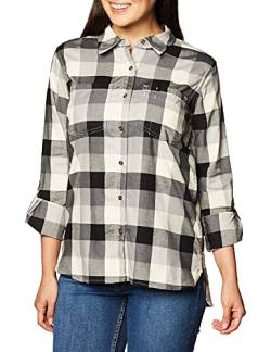 Carhartt Damen Fairview Kariertes Hemd Button-Down-Arbeitshemd, Asphalt, X-Groß von Carhartt