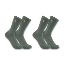 Carhartt Damen Force Midweight Crew, 2er-Pack Socken, Dusty Olive, Medium von Carhartt