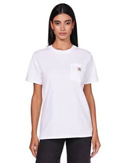 Carhartt Damen K87 Loose Fit, kurzärmliges Pocket T-Shirt, Weiß, XS von Carhartt
