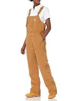 Carhartt Damen Latzhose mit verwittertem Entenmotiv Overalls, Braun Brown, XX-Large Hoch von Carhartt