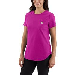 Carhartt Damen Midweight S/S Pocket T-Shirt, Farbe: Magenta Agate Größe: S von Carhartt