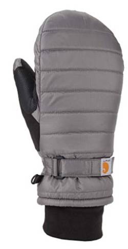 Carhartt Damen Quilts Isolierter Fäustling Handschuhe für kaltes Wetter, Dunkelgrau, Large von Carhartt