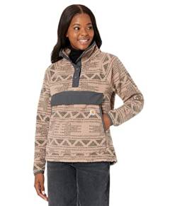 Carhartt Damen Relaxed Fit Fleece - Pullover mit Kragen für Frauen - lockere Passform - Lange Ärmel, Farbe: Schwarz, M von Carhartt