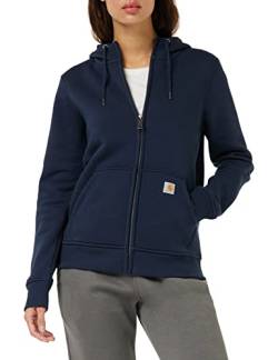 Carhartt Damen Relaxed Fit Mittelschweres Full-Zip Sweatshirt, Marineblau, XS von Carhartt