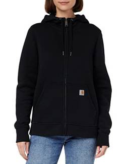 Carhartt Damen Relaxed Fit Mittelschweres Full-Zip Sweatshirt, Schwarz, XL von Carhartt