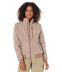 Carhartt Damen Relaxed FitSherpa Fleece-Jacke mit durchgehendem Reißverschluss, Schwarz Gr. XL von Carhartt
