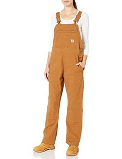 Carhartt Damen Rugged Flex® Canvas-Latzhose, Carhartt® Braun, M von Carhartt