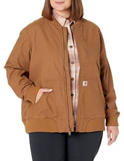 Carhartt Damen Rugged Flex® Relaxed Fit Canvas-Jacke, Carhartt® Braun, XS von Carhartt