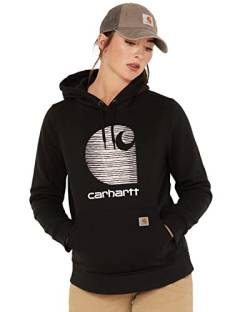 Carhartt Damen Shirt Grafik - Sweatshirt mit wasserabweisender Oberfläche - lockere Passform - Lange Ärmel, Farbe: Schwarz, L von Carhartt