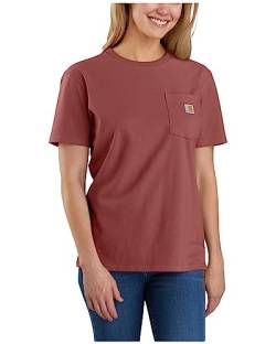 Carhartt Damen T-Shirt Loose Fit Heavyweight Short-Sleeve Pocket, Farbe:Sable, Größe:XL von Carhartt