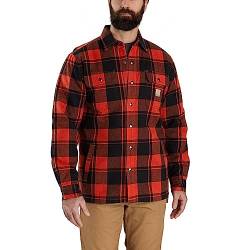 Carhartt Flannel Relaxed Fit Sherpa-Lined Shirt, Farbe:rot, Größe:M von Carhartt