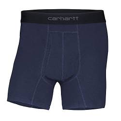 Carhartt Herren 12,7 cm Schrittlänge, Basic Baumwoll-Poly-Boxershorts, 2er-Pack Retroshorts, Navy, Large von Carhartt