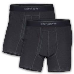 Carhartt Herren 12,7 cm Schrittlänge, Basic Baumwoll-Poly-Boxershorts, 2er-Pack Retroshorts, Schwarz, 4X-Large von Carhartt