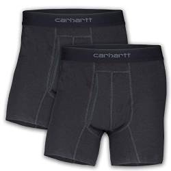 Carhartt Herren 12,7 cm Schrittlänge, Basic Baumwoll-Poly-Boxershorts, 2er-Pack Retroshorts, schwarz, Medium von Carhartt