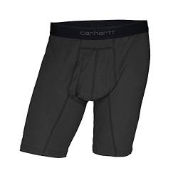 Carhartt Herren 20,3 cm Schrittlänge, Basic Baumwoll-Poly-Boxershorts, 2er-Pack Retroshorts, schwarz, Medium von Carhartt