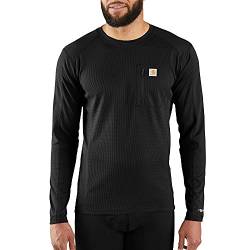 Carhartt Herren Base Force Midweight Tech Crew Baselayer-Shirt, Schwarz, M von Carhartt