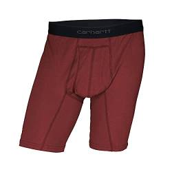 Carhartt Herren Basic Baumwoll-Poly-Boxershorts, 20,3 cm Schrittlänge, 2 Stück Retroshorts, Gebrannter Ziegel, XXL von Carhartt