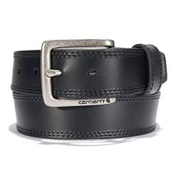 Carhartt Herren Casual Belt, Hamilton Gürtel (Schwarz mit Nickel-roll-Finish), 54 von Carhartt