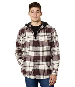 Carhartt Herren Flannel Fleece Lined Hooded Shirt Jac, Malt, L von Carhartt