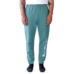 Carhartt Herren-Jogginghose mit lockerer Passform, mittelschwer, konisch, Logo-Grafik, Sea Pine Heather, Mittel von Carhartt