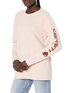 Carhartt Herren K231 Workwear Logo Langarm T-Shirt (Normale Größen), Esche Rose, X-Groß von Carhartt