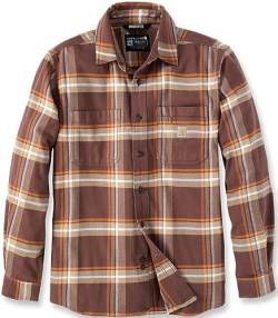 Carhartt Herren Langarmhemd Flannel L/S Plaid Shirt, Farbe:Chestnut, Größe:S von Carhartt