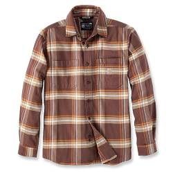 Carhartt Herren Langarmhemd Flannel L/S Plaid Shirt, Farbe:Chestnut, Größe:XL von Carhartt