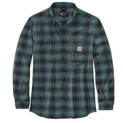 Carhartt Herren Langarmhemd Flannel L/S Plaid Shirt, Farbe:sea Pine, Größe:2XL von Carhartt
