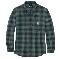 Carhartt Herren Langarmhemd Flannel L/S Plaid Shirt, Farbe:sea Pine, Größe:XL von Carhartt