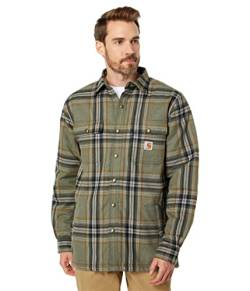 Carhartt Herren Langarmhemd Flannel Sherpa Lined Shirt, Farbe:Basil, Größe: L von Carhartt