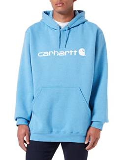 Carhartt Herren Loose Fit, mittelschweres Logo-Graphic Sweatshirt, Lagunenblau meliert, XXL von Carhartt
