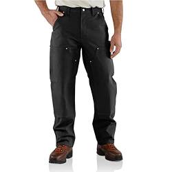 Carhartt Herren Loose Fit Firm Duck Arbeitshose mit verstärkter Vorderseite, Schwarz, W42/L32 von Carhartt