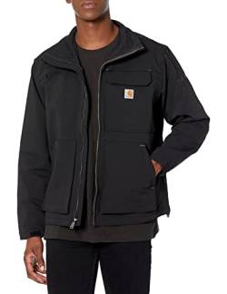 Carhartt Herren Mock Neck Jacke mit wasserabweisender Beschichtung und Wind Fighter Technologie Arbeits-Jacket, New Black Gr. XXL von Carhartt