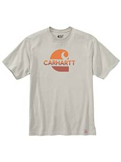 Carhartt Herren Relaxed Fit Heavyweight Short-Sleeve C Graphic T-Shirt, Farbe: Malt, Größe: S von Carhartt