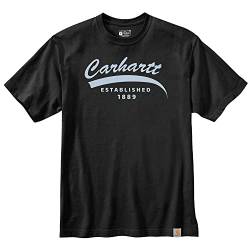 Carhartt Herren Relaxed Fit Heavyweight Short-Sleeve Graphic T-Shirt, Farbe: Black, Größe: L von Carhartt