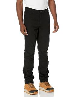 Carhartt Herren Rugged Flex® Straight Fit 5-Pocket Canvas-Arbeitshose, Schwarz, W33/L32 von Carhartt