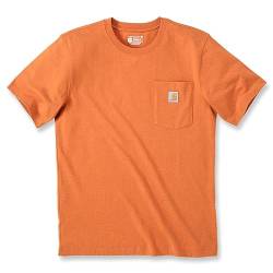 Carhartt Herren T-Shirt Relaxed Fit Heavyweight Short-Sleeve Pocket, Farbe:Marmalade Heather, Größe:L von Carhartt