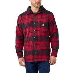 Carhartt Herren Übergangsjacke Flannel Fleece Lined Hooded, Farbe:Oxblood, Größe: L von Carhartt