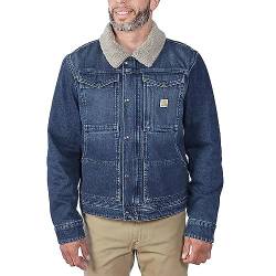 Carhartt Herren Übergangsjacke Relaxed Fit Denim Sherpa-Lined, Farbe:beech, Größe:L von Carhartt