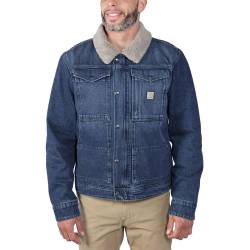 Carhartt Herren Übergangsjacke Relaxed Fit Denim Sherpa-Lined von Carhartt