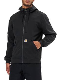 Carhartt Herren Wind Fighter® mittelschweres Full-Zip Sweatshirt, Schwarz, L von Carhartt