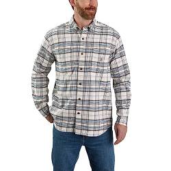 Carhartt Herren Workwear Relaxed Fit Midweight Flannel L/S Plaid Shirt, Malt, L von Carhartt