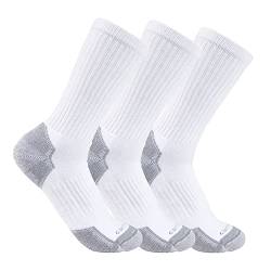 Carhartt Men's Midweight Cotton Blend Sock 3 Pack, White, XL von Carhartt